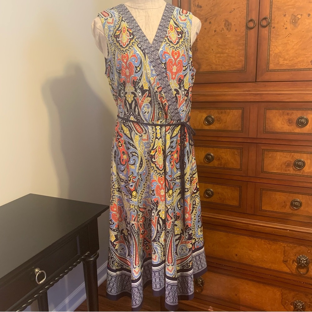 Colorful, handkerchief edge dress